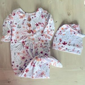 NEW Caden Lane Knot Gown and Hat - Wren Wildflower